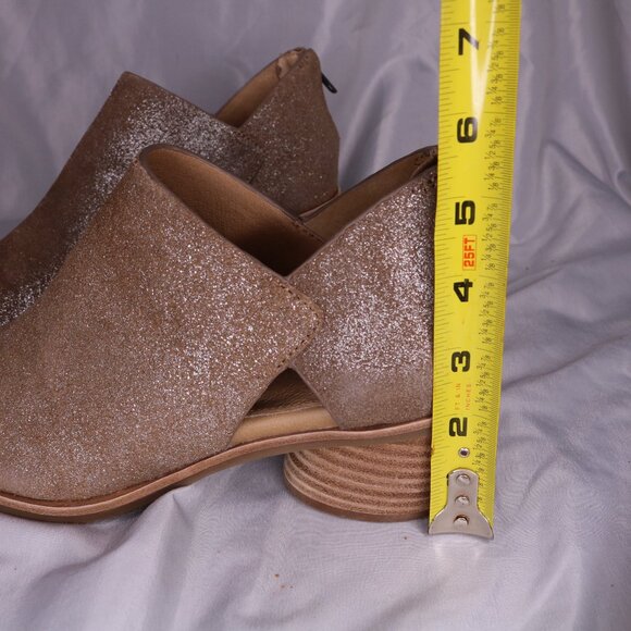 Sofft Glitter Open Toe Ankle Booties Block Heel Size 8 NEW Without Box - Picture 8 of 8
